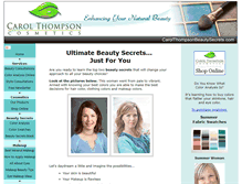 Tablet Screenshot of carolthompsonbeautysecrets.com